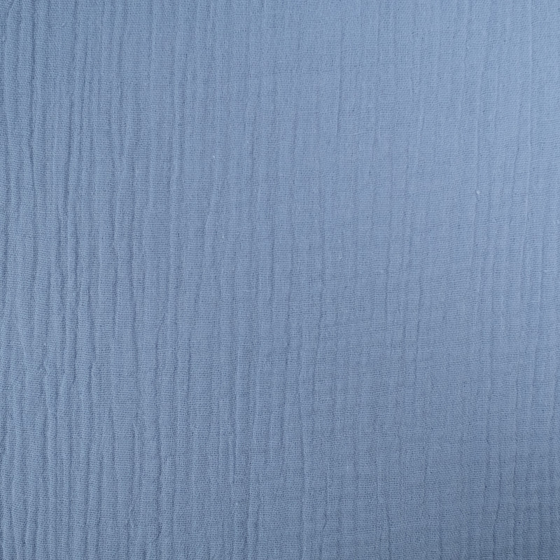Double Gaze Unie Bleu Jean - Maison Klem